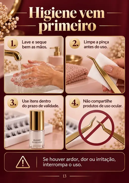 Página do guia: Higiene vem primeiro: quatro passos de higiene ocular