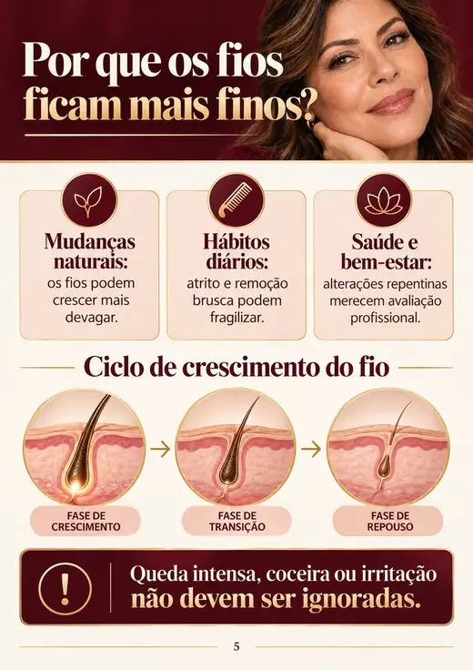 Página do guia: Por que os fios ficam mais finos
